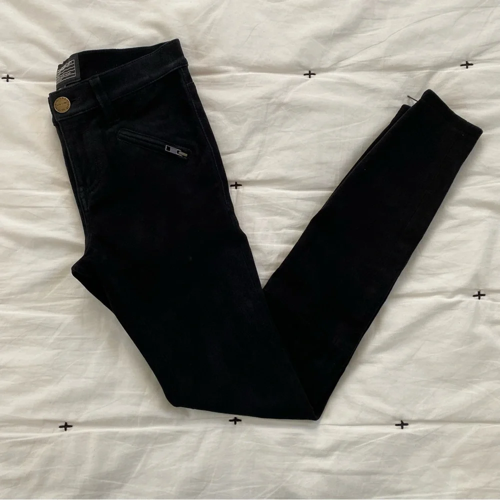CURRENT/ELLIOTT The Silverlake Zip Suede Skinny Jeans Size 24 LIKE NEW - Picture 7 of 10